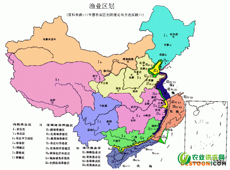 中国渔业区划_中国农业资源分布图_图谱_菜市场网-|网